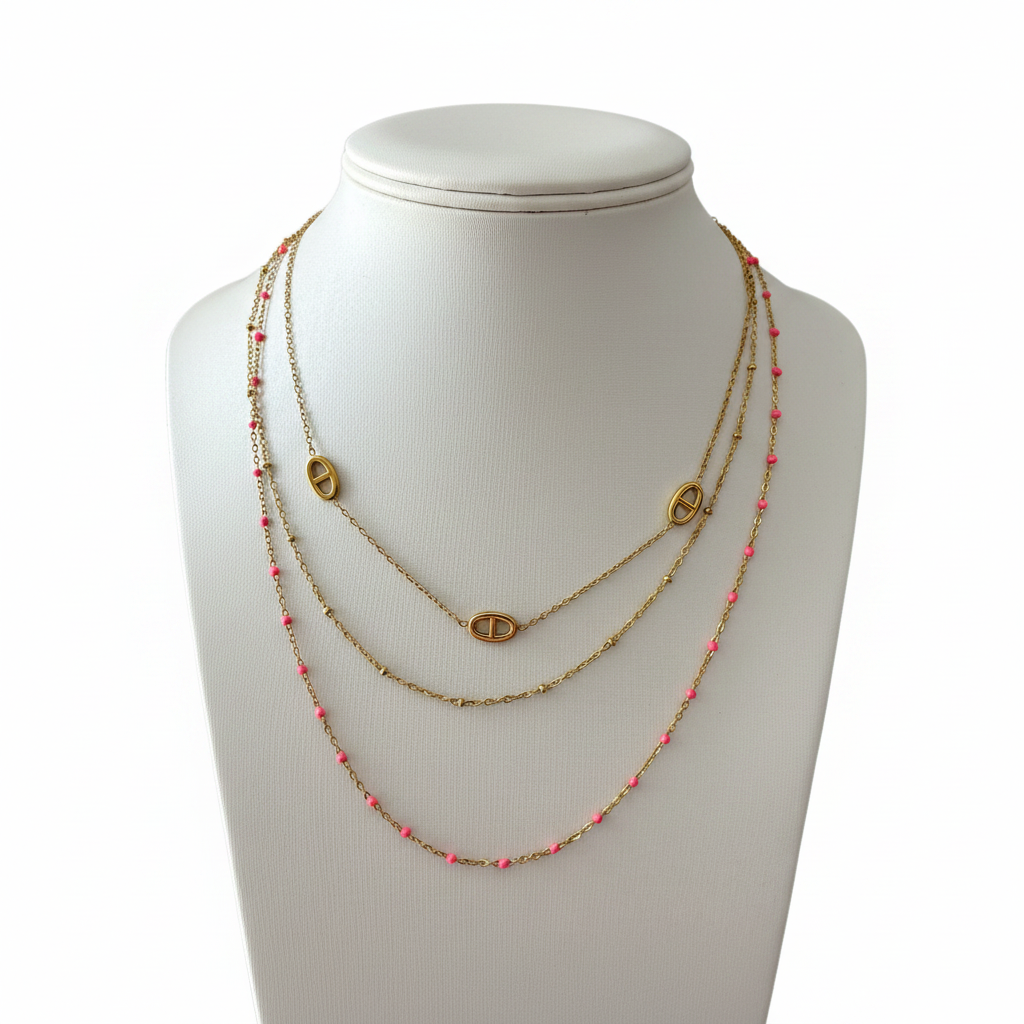 Collier Alba - rose