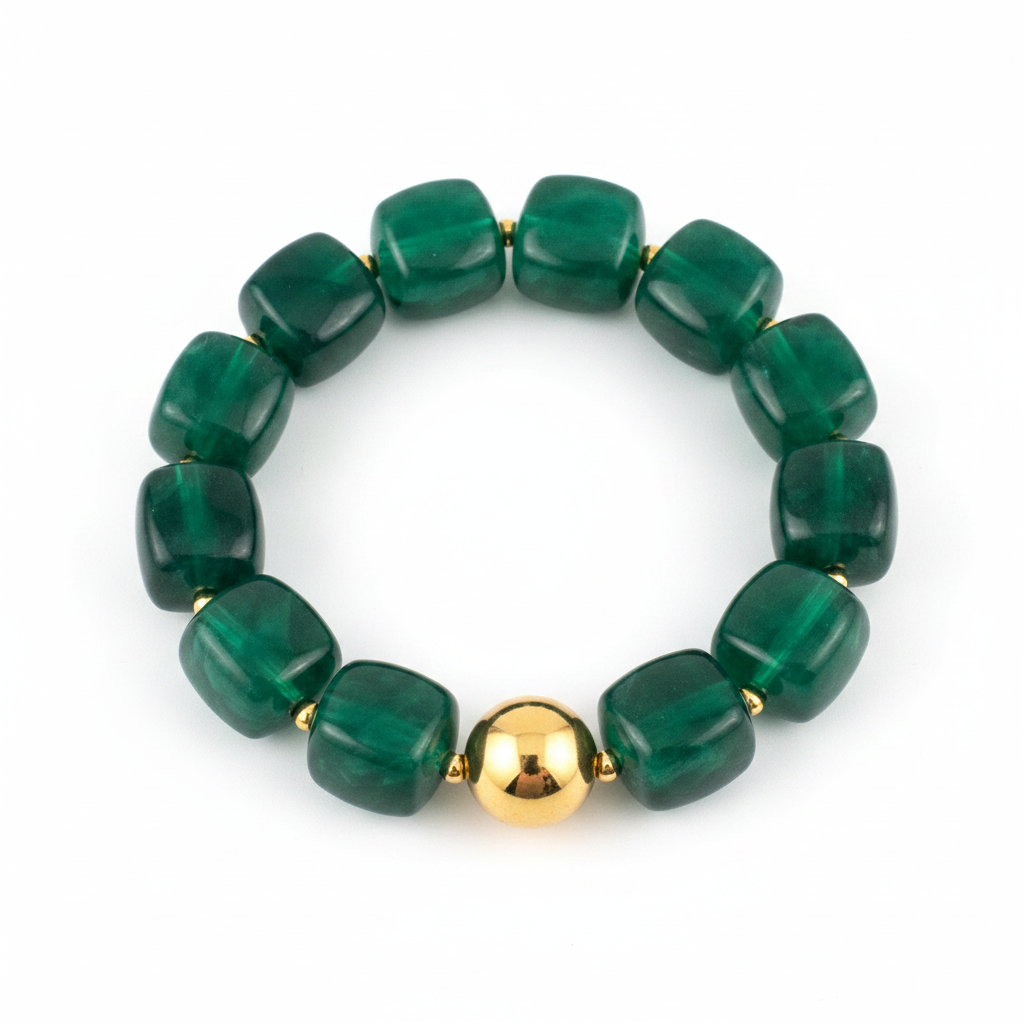 Bracelet perle - vert