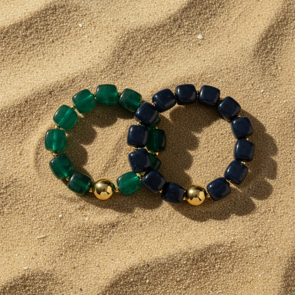 Bracelet perle - vert