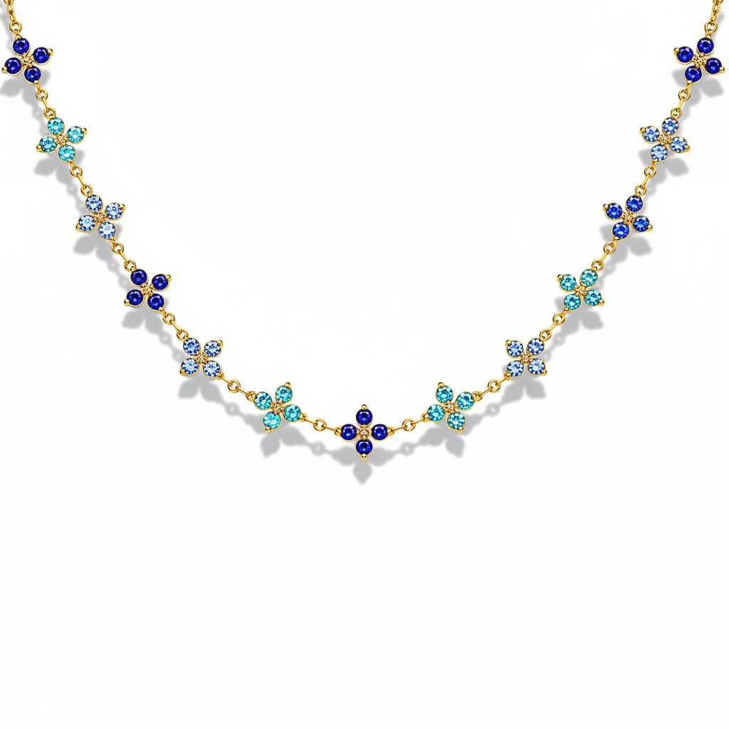Collier Zoé - bleu